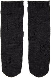 Helmut Lang Grey Distressed Socks - Chaussettes en détresse grises Helmut Lang Grey - Helmut Lang Grey Distressed Socks.