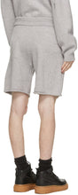 Helmut Lang Grey Wool Distressed Shorts