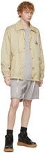 Helmut Lang Grey Wool Distressed Shorts
