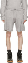 Helmut Lang Grey Wool Distressed Shorts - Short en détresse en laine grise Helmut Lang - Helmut Lang Grey Wool 고민 된 반바지
