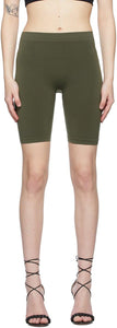 Helmut Lang Khaki Jersey Bike Shorts - Short de vélo de Jersey Helmut Lang Khaki - Helmut Lang Khaki Jersey 자전거 반바지