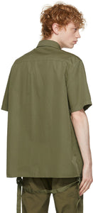 Helmut Lang Khaki Oversized Short Sleeve Shirt