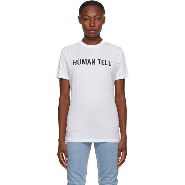 Helmut Lang SSENSE Exclusive White 'Human Tell' T-Shirt