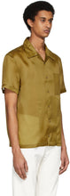 Helmut Lang Tan Silk Casual Fit Shirt