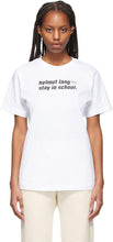 Helmut Lang White 'School' T-Shirt - T-shirt Helmut Lang White 'School' 'School' - Helmut Lang White 'School'티셔츠