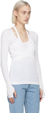Helmut Lang White Wrap Long Sleeve T-Shirt
