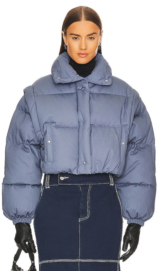 Helsa Chino Cropped Puffer in Blue Puffer Helsa Chino Cropped en bleu 赫尔萨·奇诺（Helsa Chino