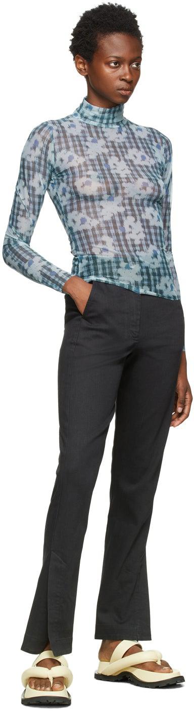 Henrik Vibskov Blue Mesh Pollen Long Sleeve T-Shirt