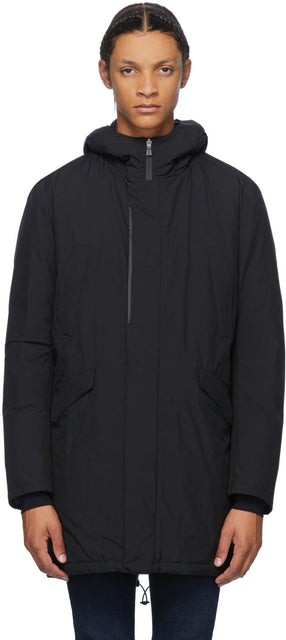 Herno Black Down Parka Jacket - Herno Black Down Parka Veste - Herno 검은 색 파카 ​​재킷