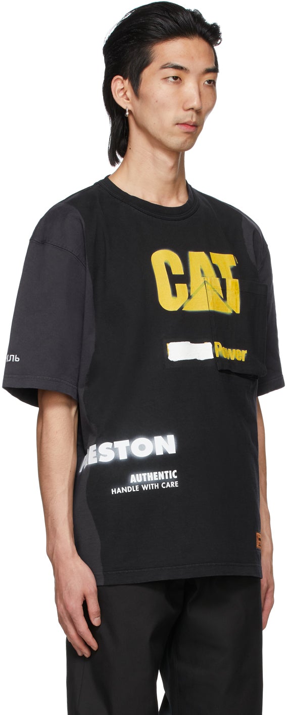 Heron Preston Black Caterpillar Edition Pocket T-Shirt – BlackSkinny