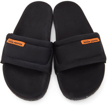 Heron Preston Black Fabric Slides