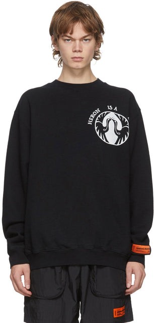 Heron Preston Black Heron Bird Sweatshirt - Heron Preston Black Heron Sweat-shirt - 헤론 프레스턴 블랙 헤론 조류 스웨터