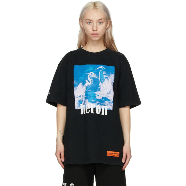 Heron Preston Black Herons T-Shirt - T-shirt Heron Preston Black Herons - 헤론 프레스턴 블랙 헤론 티셔츠