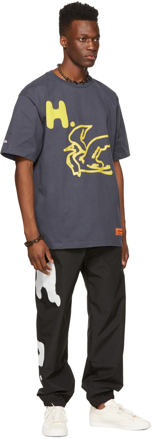 Heron Preston Black Logo Spray Track Lounge Pants