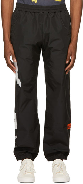 Heron Preston Black Logo Spray Track Lounge Pants - Heron Preston Black Logo Spray Spray Pantalon Lounge - 헤론 프레스턴 블랙 로고 스프레이 트랙 라운지 바지
