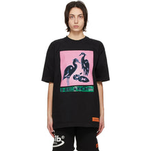 Heron Preston Black Nightshift Heron T-Shirt - Heron Preston Noir Nightshift Heron T-shirt - 헤론 프레스턴 블랙 나이트 시프트 헤론 티셔츠