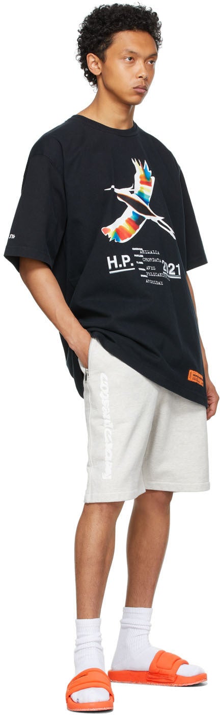 Heron Preston Black Rainbow Heron T-Shirt