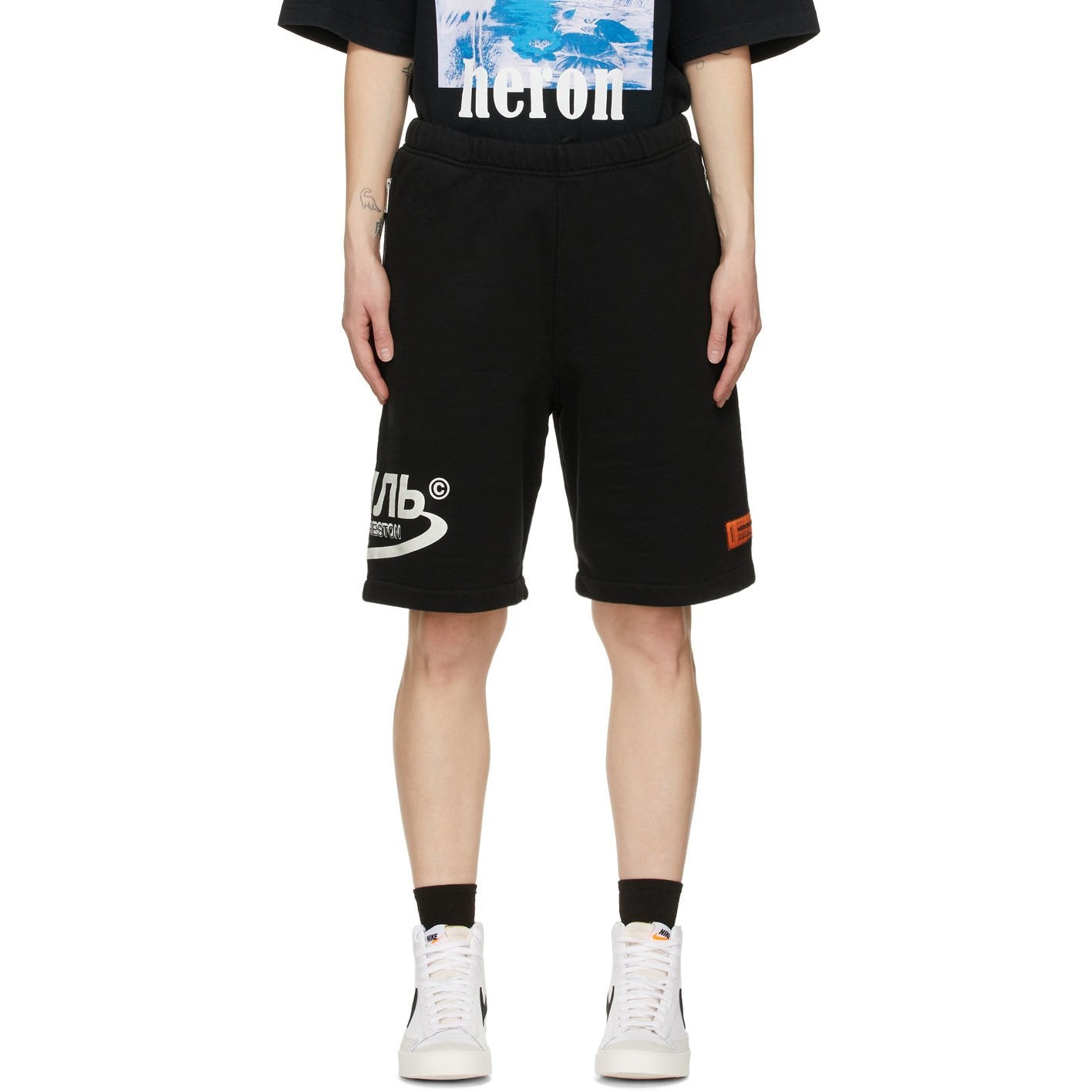 Heron Preston Black 'Style' Halo Shorts – BlackSkinny