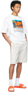 Heron Preston Grey Warped Logo Shorts