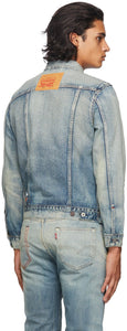 Heron Preston Indigo Levi's Edition Denim Trucker Jacket