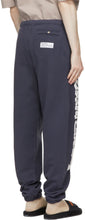 Heron Preston Navy Warped Logo Lounge Pants