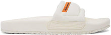 Heron Preston Off-White Slider Sandals - Sandales de curseur hors blanc de Heron Preston - 헤론 프레스톤 오프 화이트 슬라이더 샌들