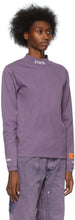 Heron Preston Purple High-Neck Long Sleeve T-Shirt