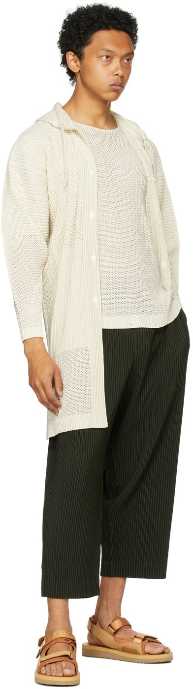 Homme PlissÃ© Issey Miyake Beige Mesh Light T-Shirt