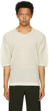 Homme PlissÃ© Issey Miyake Beige Mesh Light T-Shirt - Homme Plissé Issey Miyake Beige T-shirt léger beige - homme plissÃ © Issey Miyake 베이지 메쉬 라이트 티셔츠