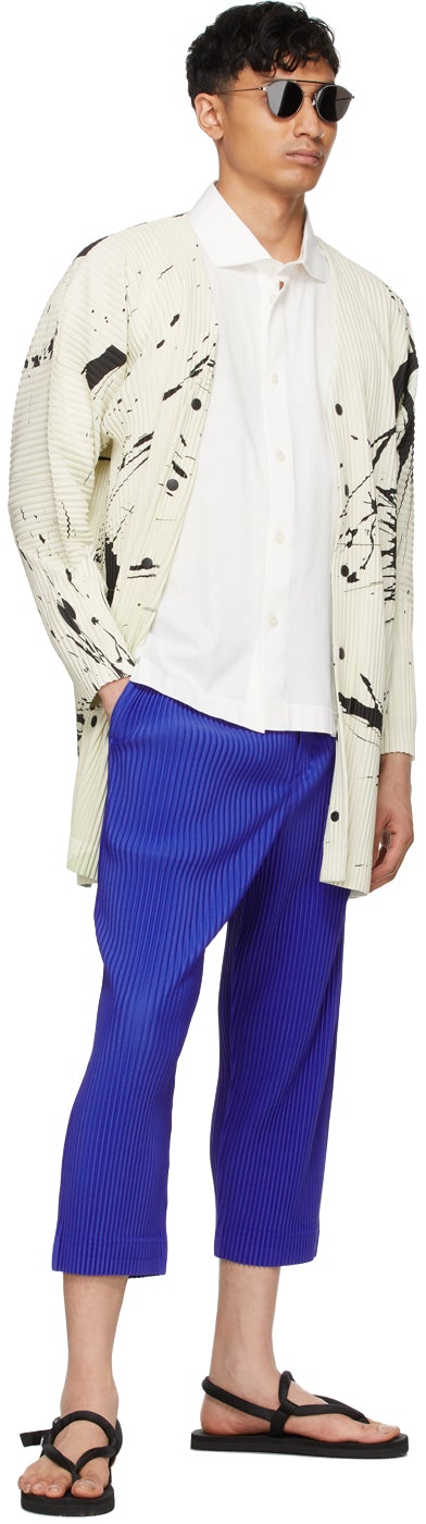 Homme PlissÃ© Issey Miyake Blue Monthly Color April Trousers