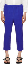 Homme PlissÃ© Issey Miyake Blue Monthly Color April Trousers - Homme Plissé Issey Miyake Blue Couleur mensuelle Pantalon d'avril - homme plissé issey miyake blue monthly color 4 월 바지