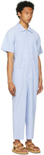Homme PlissÃ© Issey Miyake Blue Pleats Bottoms Jumpsuit