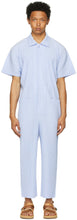 Homme PlissÃ© Issey Miyake Blue Pleats Bottoms Jumpsuit - Homme Plissé Issey Miyake Blue Plate Bas Combinaison - homme plissé issey miyake blue pleats bottoms jumpsuit.