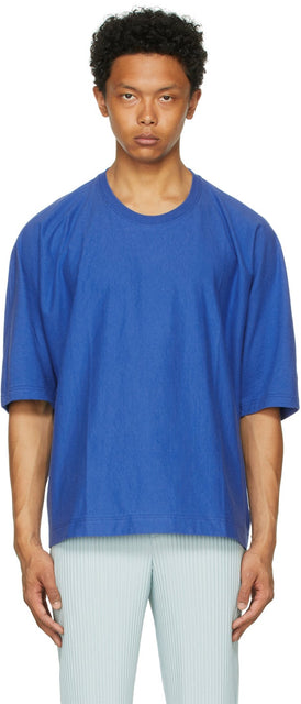 Homme PlissÃ© Issey Miyake Blue Release-T 2 T-Shirt - Homme Plissé Issey Miyake Blue Living-t 2 T-shirt - homme plissÃ © Issey Miyake Blue Release-T 2 티셔츠