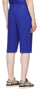 Homme PlissÃ© Issey Miyake Blue Tailored Pleats 2 Shorts