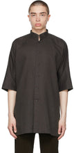 Homme PlissÃ© Issey Miyake Brown Cotton Linen Long Shirt - Homme Plissé Issey Miyake Brown Coton Linge Longue Chemise longue - homme plissé issey miyake 갈색 면화 린넨 롱 셔츠