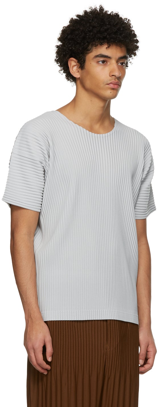 Homme PlissÃ© Issey Miyake Grey Basics T-Shirt – BlackSkinny