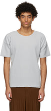Homme PlissÃ© Issey Miyake Grey Basics T-Shirt - T-shirt Homme Plissé Issey Miyake Grey Bases de base - homme plissÃ © Issey Miyake 그레이 기본 사항 티셔츠