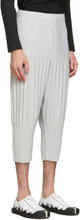 Homme PlissÃ© Issey Miyake Grey Cropped Basics Trousers