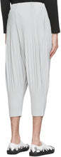 Homme PlissÃ© Issey Miyake Grey Cropped Basics Trousers