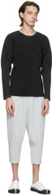 Homme PlissÃ© Issey Miyake Grey Cropped Basics Trousers