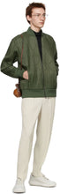 Homme PlissÃ© Issey Miyake Khaki Padded Pleats Bomber Jacket