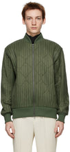 Homme PlissÃ© Issey Miyake Khaki Padded Pleats Bomber Jacket