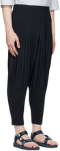 Homme PlissÃ© Issey Miyake Navy Basics Trousers