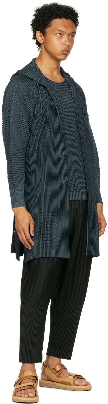 Homme PlissÃ© Issey Miyake Navy Mesh Light T-Shirt