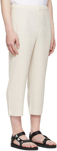 Homme PlissÃ© Issey Miyake Off-White Monthly Color April Trousers