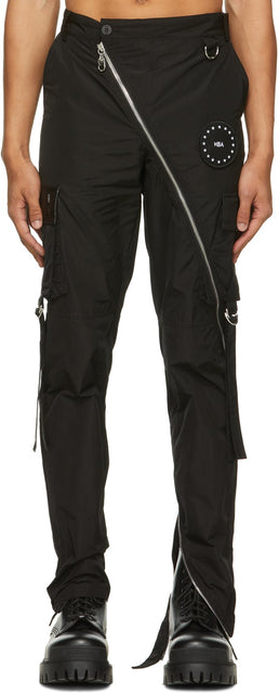 Hood by Air Black Veteran Taffeta Cargo Pants - Capuche à l'air Black Vétéran Taffeta Pantalon de cargaison - 에어 블랙 베테랑 Taffeta화물 바지에 의해 후드