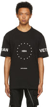 Hood by Air SSENSE Exclusive Black Veteran Stars T-Shirt - T-shirt EXCLUSIVE VETERAN NOIRE EXCLUSIVE SSENSE - 공기 Ssense 독점적 인 검은 베테랑 별에 의해 후드 티셔츠