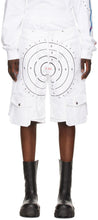 Hood by Air White Layered 'Veteran' Shorts - Capuche par air blanc en couches "vétéran" - 공기 백색의 후드는 '베테랑'반바지를 띤다