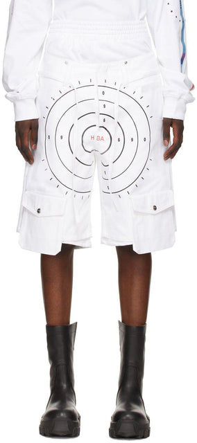 Hood by Air White Layered 'Veteran' Shorts - Capuche par air blanc en couches 